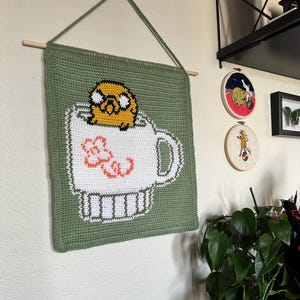 Jake in his cup - MADE TO ORDER - Crochet Tapestry