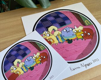 The Puppies Embroidery Print