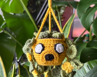 Crochet Jake the Hanging Plant - Jake the Dog MADE TO ORDER