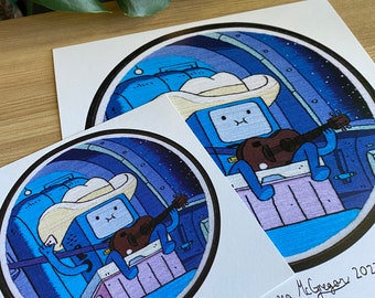 Space Cowboy BMO Print