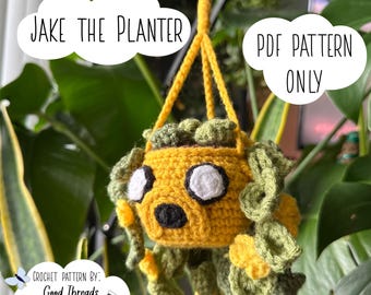 Crochet Jake the Planter Pattern: Hanging Plant Holder (PDF Pattern)