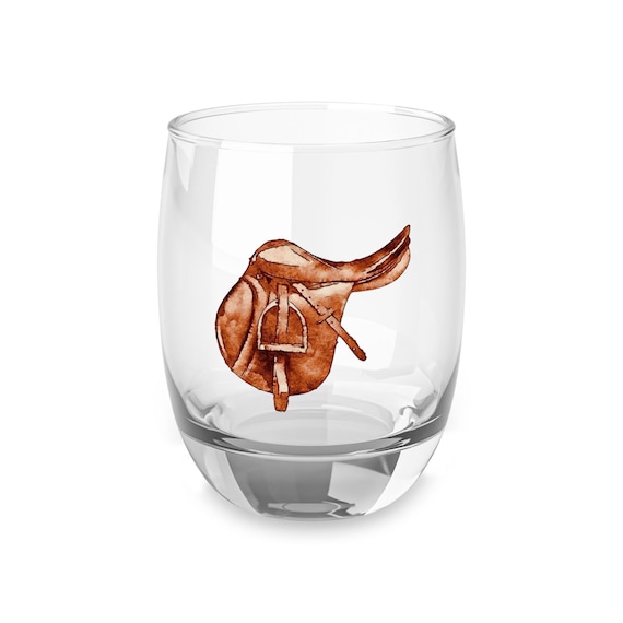 Whiskey Glass with Unique Horse Design - Perfect Gift for Equestrian Lovers, Home Bar Decor, Birthday, Father's Day, Anniversary
