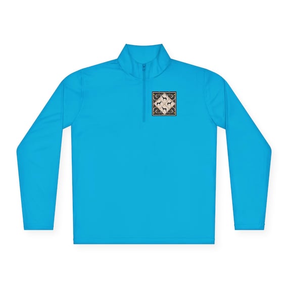 Equestrian Love Quarter-Zip Pullover, Outdoor Adventure Top, Horse Riding Apparel, Gift for Equestrians, Cozy Layering Piece