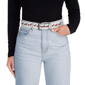 Equestrian-Themed Belt, Horse Lover&#39;s Accessory, Western Style Belt, Gift for Horse Enthusiasts, Unique Fashion Belt