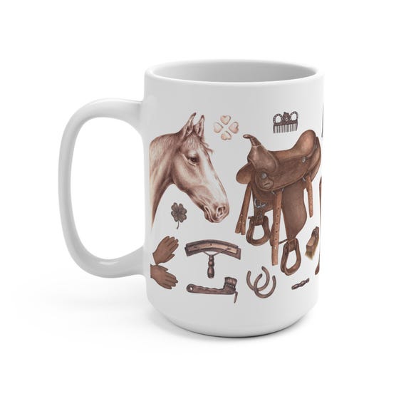 Equestrian Love Mug, Horseback Riding Gift, Horse Lover Mug, Equestrian Decor, Horse Rider Coffee Cup