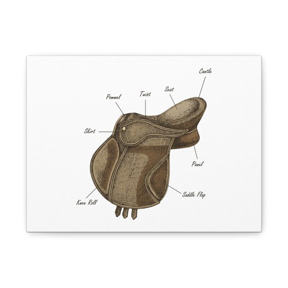Equestrian Saddle Art Print, Vintage Horse Decor, Riding Gift, Barn Wall Art, Equestrian Home Decor, Horse Lover Gift