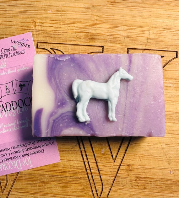 Equestrian Lavender Soap and  fragrance embellished with a Horse . Hand Crafted in the USA, #soap, #artisan soap, #designer soap