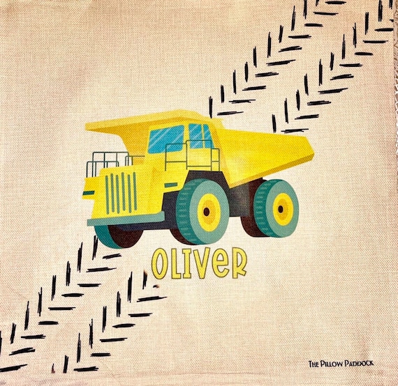 Lil Builder themed pillows that can be personalized. 16 x 16 poly linen cover only with a zipper.