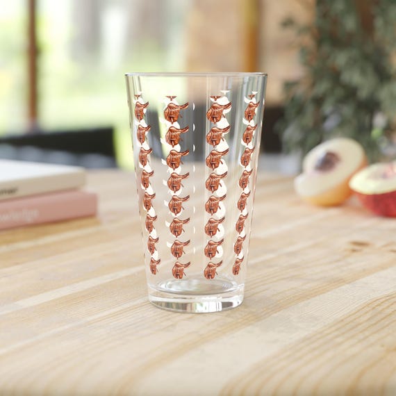 Pint Glass, Equestrian English Saddle Design, Drinkware, Horse Lover Gift, Barware, Equine Theme, Kitchen Decor