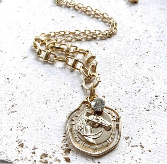 Horse necklace equestrian ranch derby western boutique