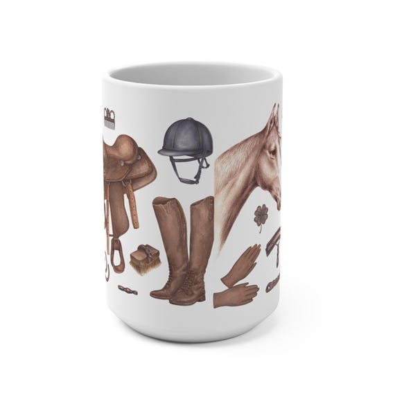 Equestrian Love Mug, Horseback Riding Gift, Horse Lover Mug, Equestrian Decor, Horse Rider Coffee Cup