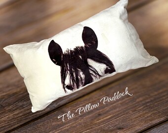 Almohada de caballo de 12 x 20, regalo de caballo, regalo de inauguración de la casa, regalo para amantes de los caballos, linda almohada, amante de los equinos, regalo para amantes de los ponis, decoración del hogar