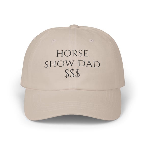 Vintage Dad Cap for Horse Show Dads, Equestrian Dad Hat with Broken-In Look, Horse Lover Gift, Distressed Baseball Cap, Horseback Riding Dad