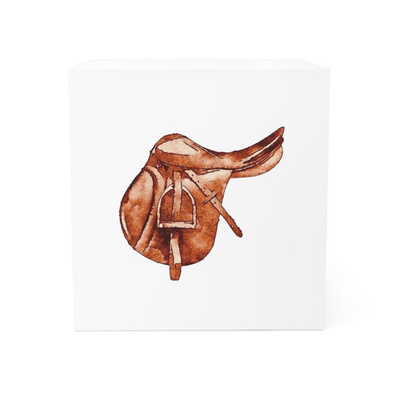 Note Cube, Horse Saddle Stationary, Equestrian Gifts, Writing Paper Set, Desk Organizer, Unique Notepad Holder, Equine Stationery