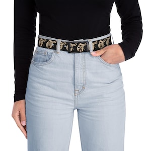 Equestrian-Themed Belt, Horse Lover&#39;s Accessory, Western Style Belt, Gift for Horse Enthusiasts, Unique Fashion Belt