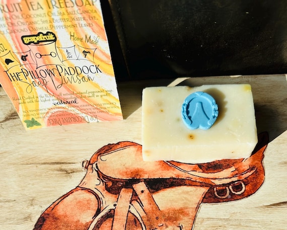 Equestrian Grapefruit Tea TreeSoap and  fragrance embellished with a shoe. Hand Crafted in the USA, #soap, #artisan soap, #designer soap