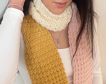The Milan Scarf Crochet pattern. Crochet Unisex Scarf with Fringe. Easy Crochet Scarf. Crochet Winter accessories. Crochet Gift for Her.