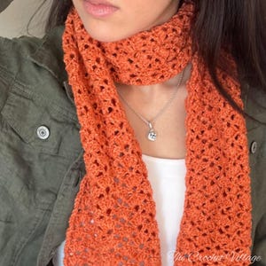 Lacy Crochet Scarf Pattern/Lightweight Woman’s Scarf, Shawl, Wrap/ Easy Crochet Gift for Her/ Crochet Cowl Pattern//Jasmine Scarf