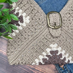 Vicki Bag Crochet Pattern. Crochet Purse Tutorial. Crochet Accessories. Boho Bag. Crochet Casual Bag. Messenger Bag Crochet. Shoulder Bag image 9