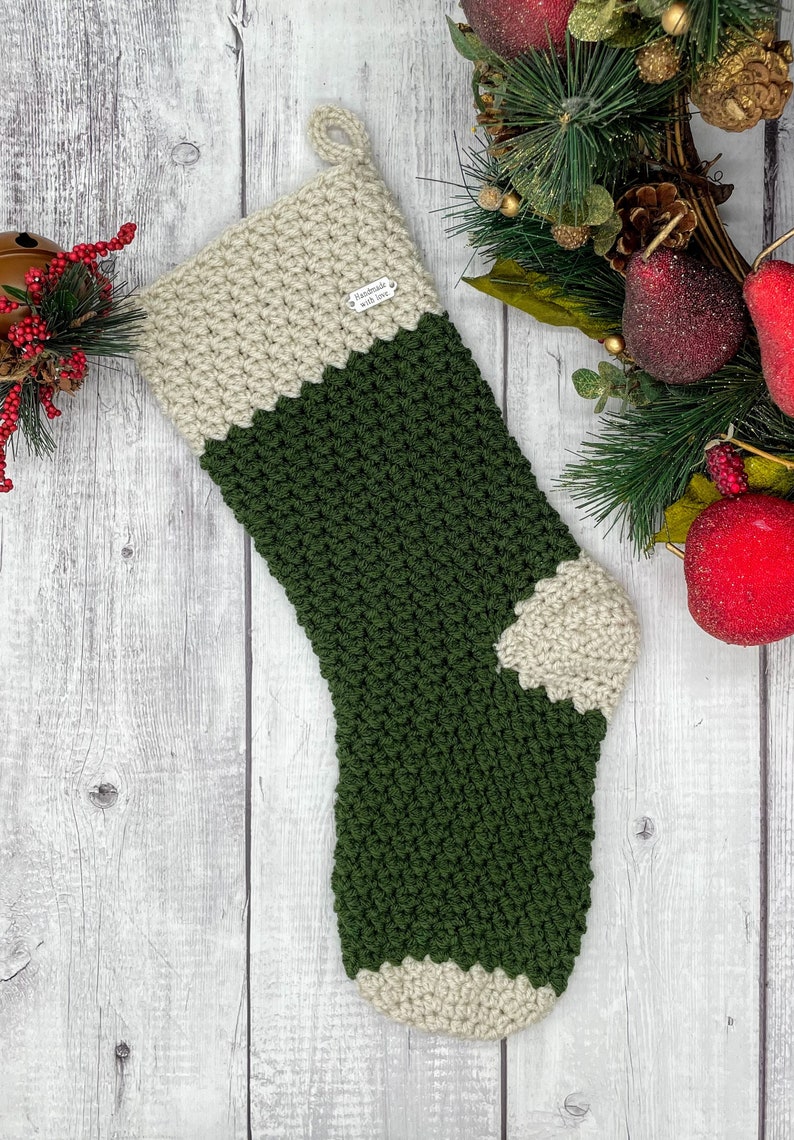 North Pole Christmas Stockings Crochet Pattern. Oversized Stocking crochet. Holidays Décor. Christmas Gifts Crochet. Easy Crochet Pattern image 5