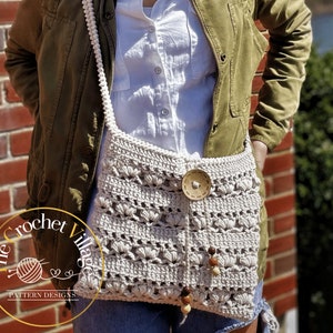 Boardwalk Crossbody Bag Crochet Pattern. Beach Bag Crochet Tutorial. Crochet Accessories. Boho Bag. Crochet Casual Bag.Messenger Bag Crochet image 1