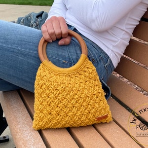 Naomi Bag Crochet Pattern. Handbag Crochet Tutorial. Crochet Accessories. Crochet Shoulder Bag. Crochet Purse Pattern. Modern Crochet Bag image 3