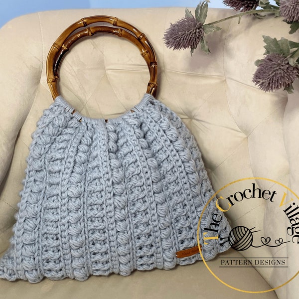 Blue Moon Purse crochet pattern. Handbag crochet tutorial. Crochet accessories. Crochet shoulder handbag. Crochet purse pattern. Bag crochet
