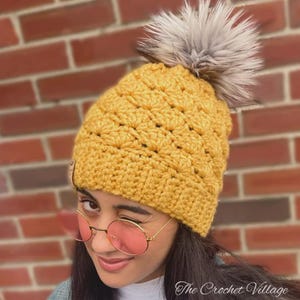 Crochet Dublin Hat Pattern, Chunky Beanie PDF, Seamless Bottom Up Design, Quick to Make in Under an Hour, 3 Sizes Child to Adult
