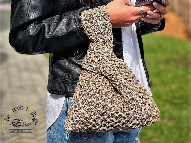 Coco Knot Bag Crochet Pattern. Japanese Knot Bag. Handbag Crochet Tutorial. Crochet Accessories. Modern Crochet Bag. Crochet Gift For Her image 9