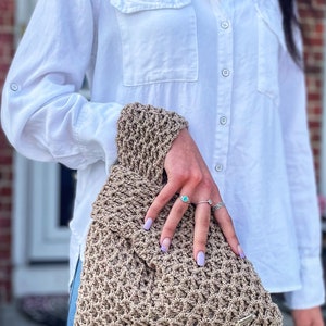 Coco Knot Bag Crochet Pattern. Japanese Knot Bag. Handbag Crochet Tutorial. Crochet Accessories. Modern Crochet Bag. Crochet Gift For Her image 2