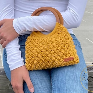 Naomi Bag Crochet Pattern. Handbag Crochet Tutorial. Crochet Accessories. Crochet Shoulder Bag. Crochet Purse Pattern. Modern Crochet Bag image 1