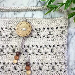 Boardwalk Crossbody Bag Crochet Pattern. Beach Bag Crochet Tutorial. Crochet Accessories. Boho Bag. Crochet Casual Bag.Messenger Bag Crochet image 7