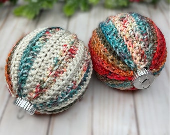Crochet Christmas Bauble Pattern: Jolly Ornament Cover (PDF Pattern)