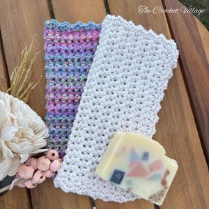 Crochet Dishcloth / Washcloth Pattern – Textured & Easy – Beginner-Friendly Facecloth with Border /Rosie’s Washcloth PDF / Crochet Gift Idea