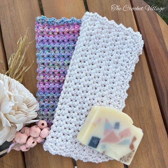 Crochet Dishcloth / Washcloth Pattern – Textured & Easy – Beginner-Friendly Facecloth with Border /Rosie’s Washcloth PDF / Crochet Gift Idea