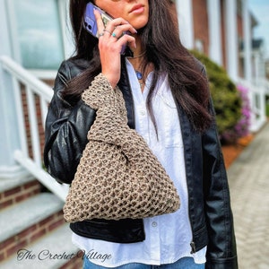 Coco Knot Bag Crochet Pattern. Japanese Knot Bag. Handbag Crochet Tutorial. Crochet Accessories. Modern Crochet Bag. Crochet Gift For Her image 3