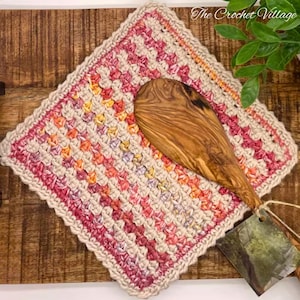 Rosemary Washcloth Crochet Pattern: Kitchen Dishcloth/Potholder (PDF Pattern)