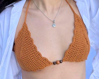 Crochet Bikini Top Pattern/ Crochet Bralette Top/ Crochet Bra Cup /Easy Boho Bikini Top/ Crochet Summer Top/ Crochet Gift / Maui Bikini Top