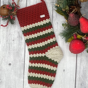 North Pole Christmas Stockings Crochet Pattern. Oversized Stocking crochet. Holidays Décor. Christmas Gifts Crochet. Easy Crochet Pattern image 6