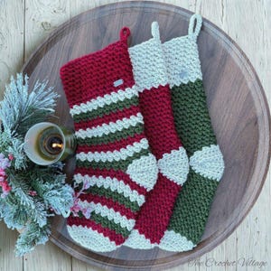 Christmas Stocking Crochet Pattern/Large Holiday Stocking/Easy Crochet Christmas Decor/Handmade Christmas Gift Pattern | North Pole Stocking