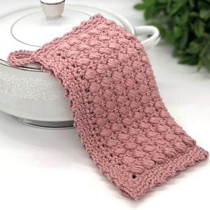 Lucia&#39;s Potholder Crochet Pattern. Textured Crochet Potholder. Thermal Hot Pad Crochet. Thick Hot Pad Crochet. Washcloth Crochet Pattern.