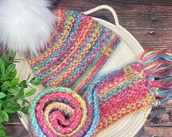 Harmony Crochet Hat and Scarf Pattern: Bulky Yarn Winter Set (PDF Pattern)