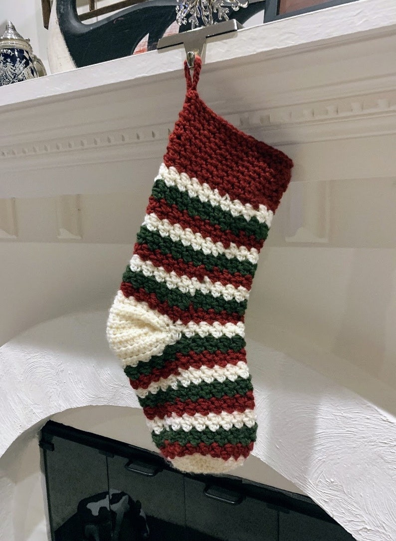 North Pole Christmas Stockings Crochet Pattern. Oversized Stocking crochet. Holidays Décor. Christmas Gifts Crochet. Easy Crochet Pattern image 8