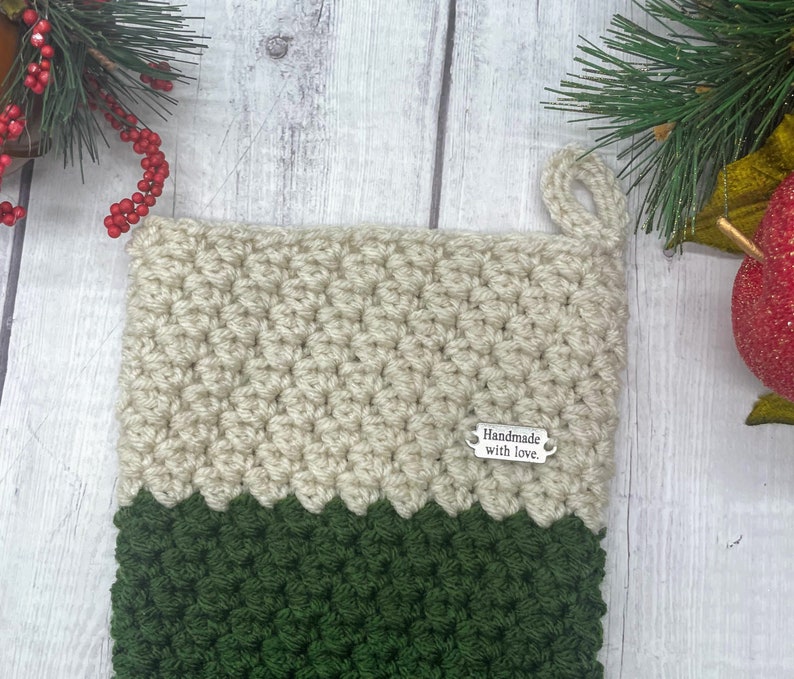North Pole Christmas Stockings Crochet Pattern. Oversized Stocking crochet. Holidays Décor. Christmas Gifts Crochet. Easy Crochet Pattern image 10
