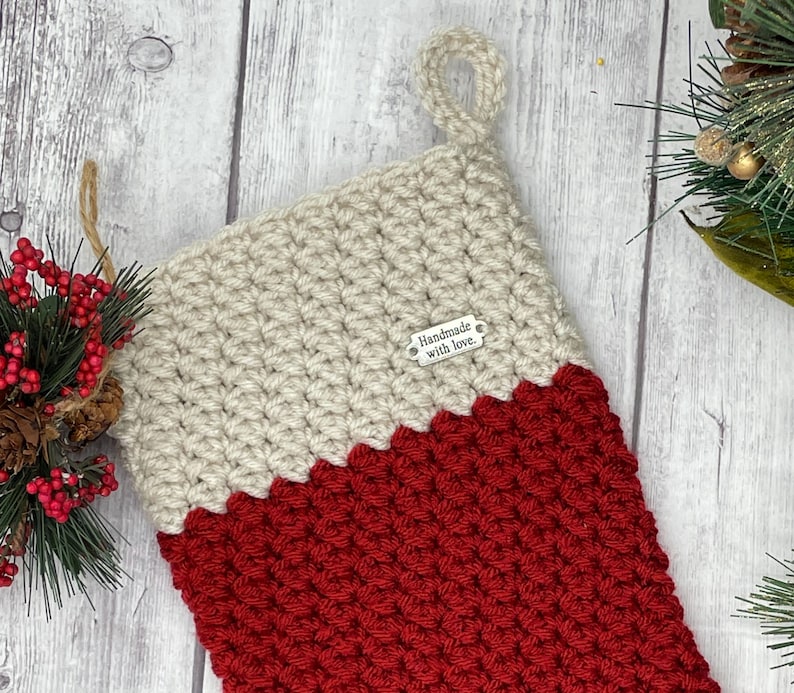 North Pole Christmas Stockings Crochet Pattern. Oversized Stocking crochet. Holidays Décor. Christmas Gifts Crochet. Easy Crochet Pattern image 9