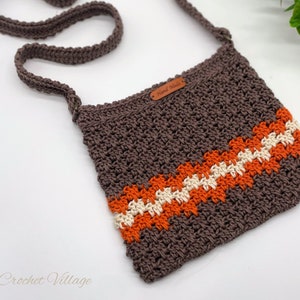Macchiato Crossbody Bag Crochet Pattern. Casual Bag Crochet Tutorial. Crochet Accessories .Messenger Bag Crochet. Crochet Gift For Her