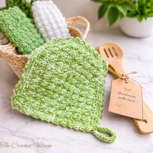 Lucia’s Crochet Potholder Pattern PDF, Thick Textured Thermal Hot Pad, Easy Cotton Pot Holder, Beginner Friendly, Quick Crochet Gift