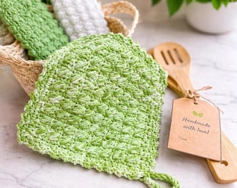 Lucia’s Crochet Potholder Pattern PDF, Thick Textured Thermal Hot Pad, Easy Cotton Pot Holder, Beginner Friendly, Quick Crochet Gift