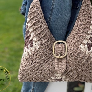 Vicki Bag Crochet Pattern. Crochet Purse Tutorial. Crochet Accessories. Boho Bag. Crochet Casual Bag. Messenger Bag Crochet. Shoulder Bag image 5