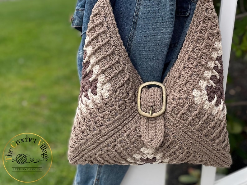 Vicki Bag Crochet Pattern. Crochet Purse Tutorial. Crochet Accessories. Boho Bag. Crochet Casual Bag. Messenger Bag Crochet. Shoulder Bag image 5